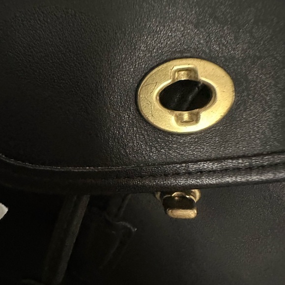 Coach Black Leather Daypack Backpack with Gold Hardware main image 6